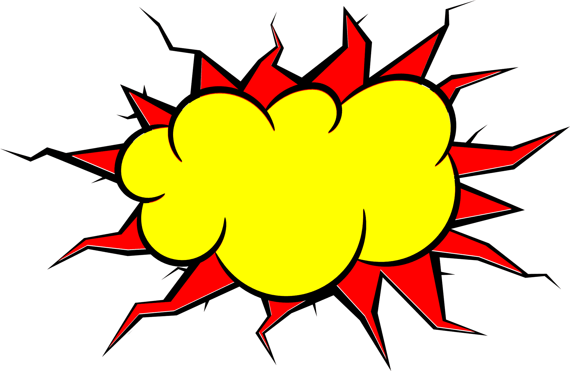 Comic Style Explosion Bubble PNG