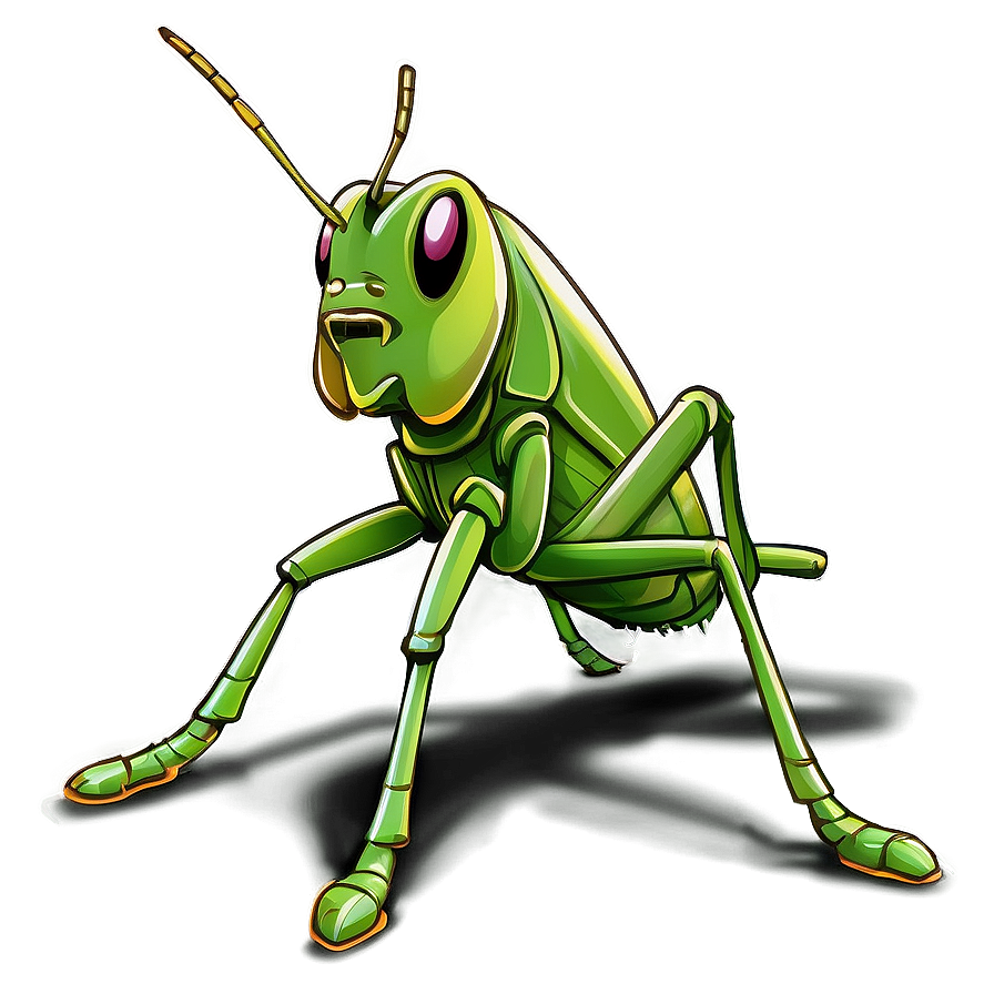 Comic Style Grasshopper Png Qfo13 PNG