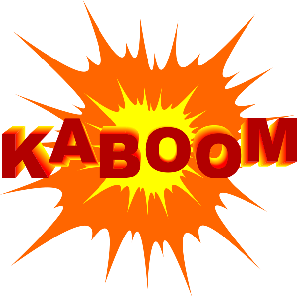 Comic Style Kaboom Explosion PNG