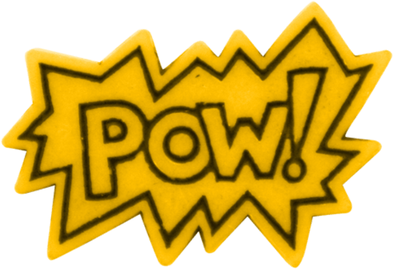 Comic Style P O W Graphic PNG