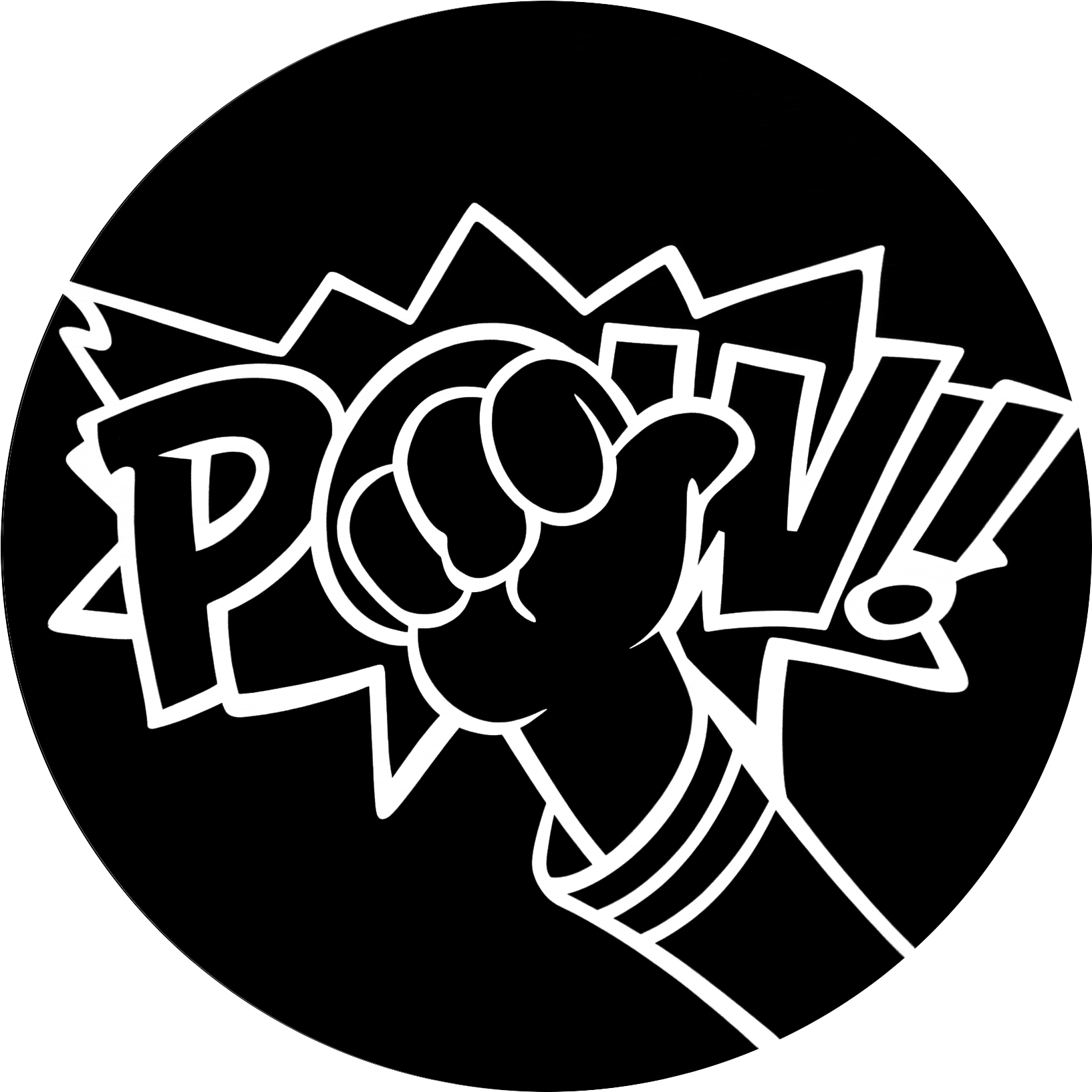 Comic Style P O W Illustration PNG