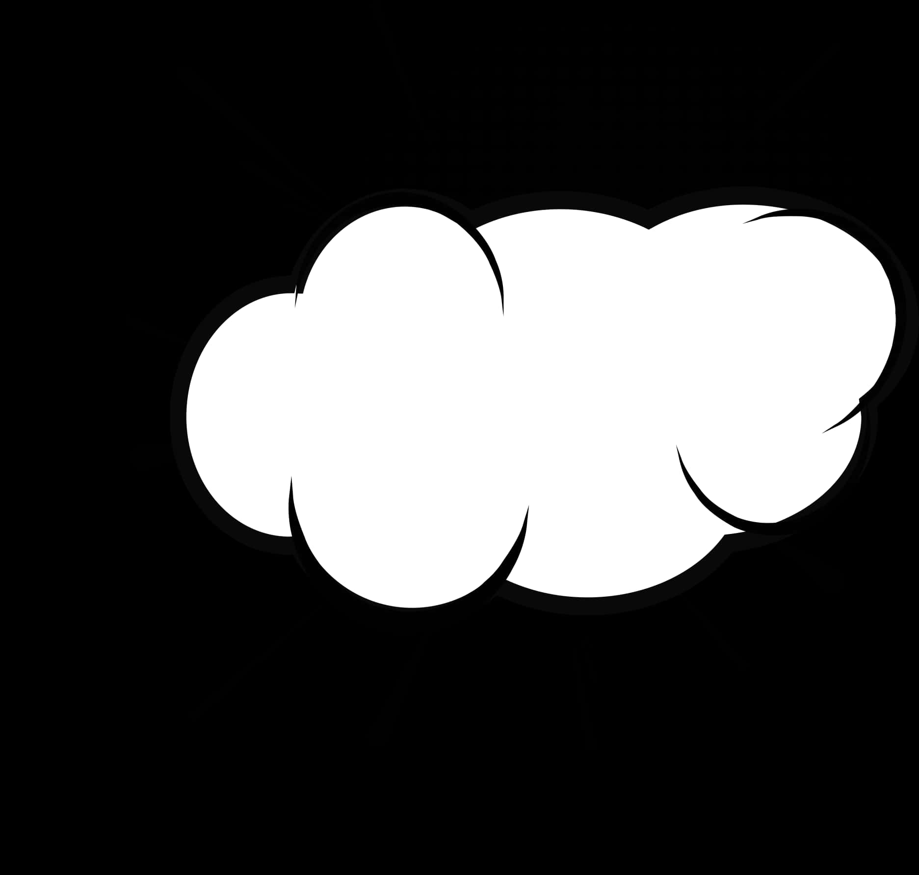 Comic Style Speech Bubble Black Background PNG