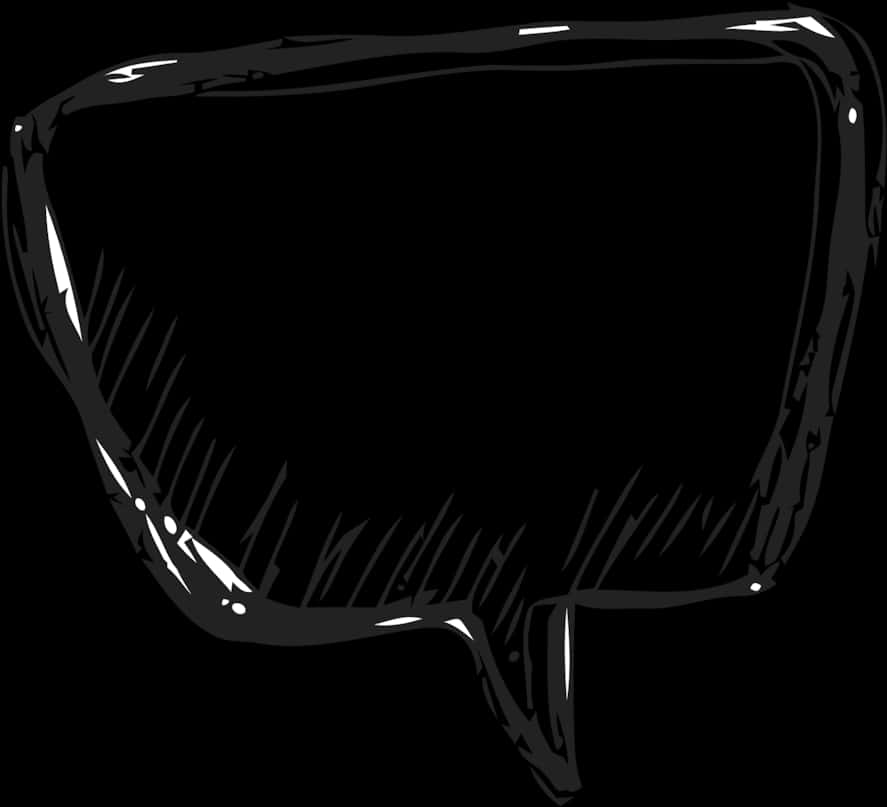 Comic Style Speech Bubble Black Background PNG