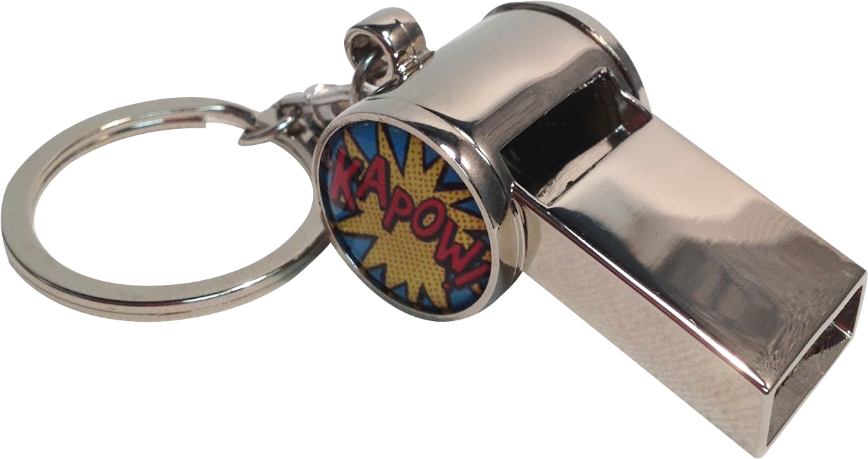 Comic Style Whistle Keychain PNG
