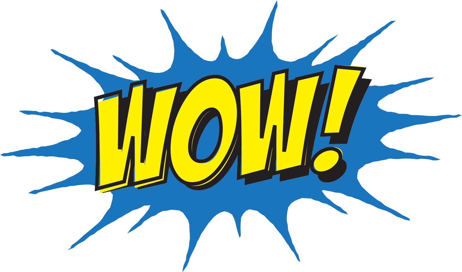 Comic Style Wow Exclamation PNG