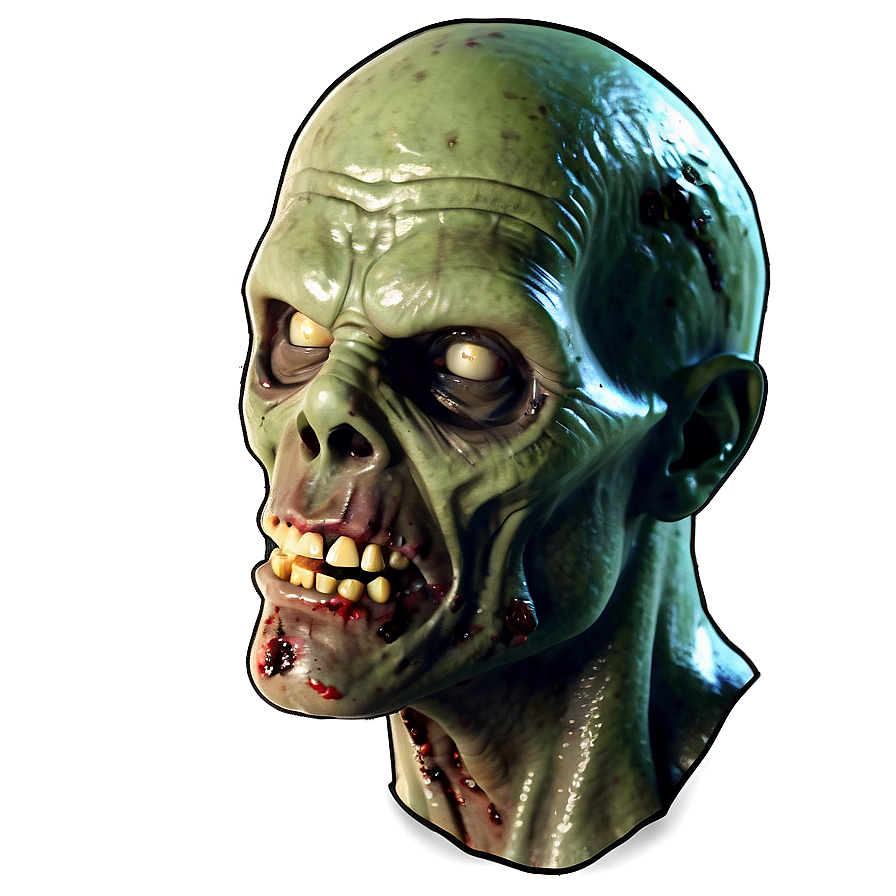 Comic Style Zombie Head Png 05032024 PNG