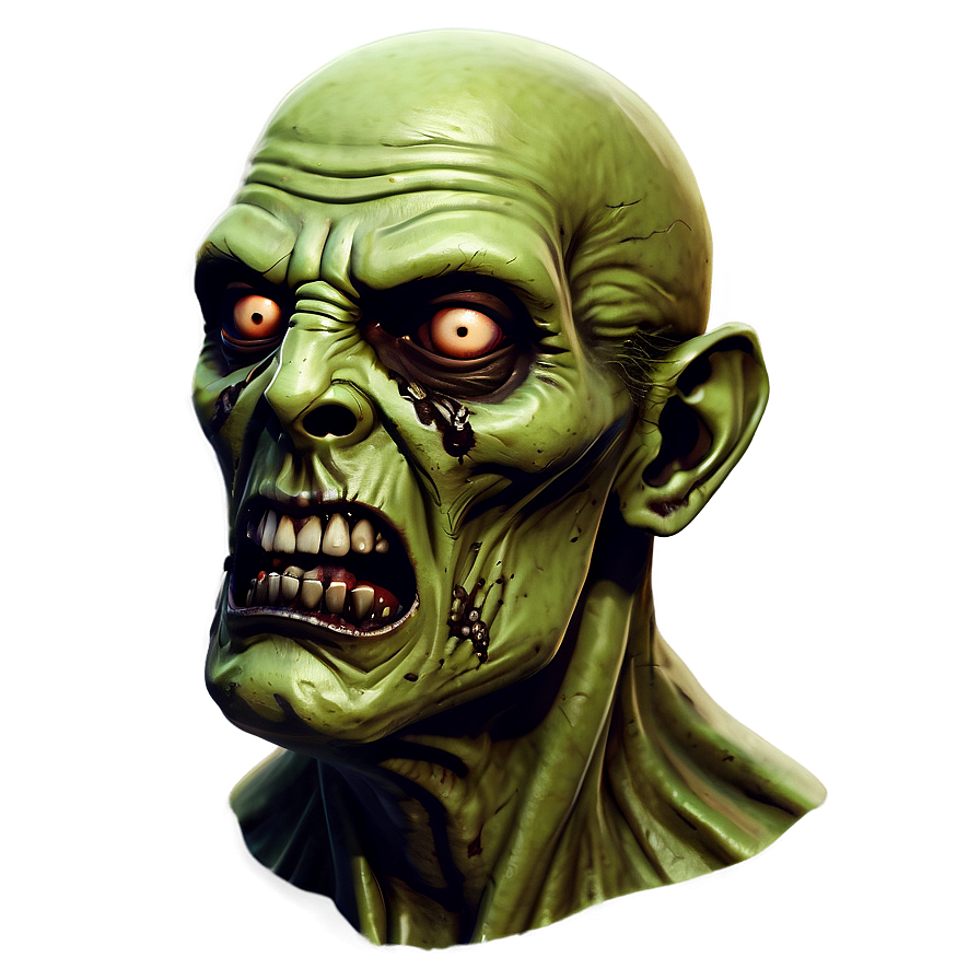 Comic Style Zombie Head Png Jaw34 PNG
