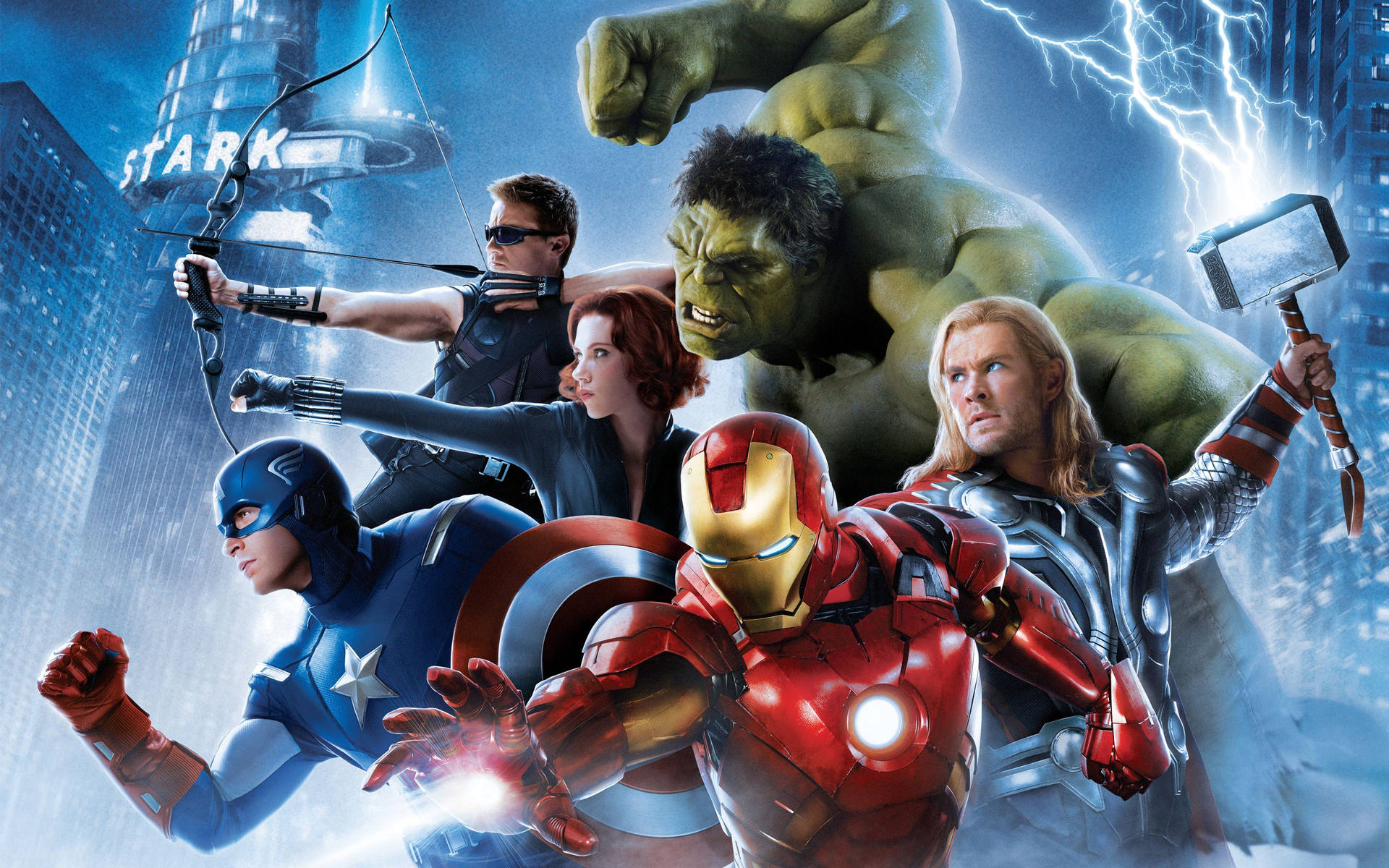 Avengers superhero characters in one, Iron man, Hulk, Captain America, Black Widow and Thor.