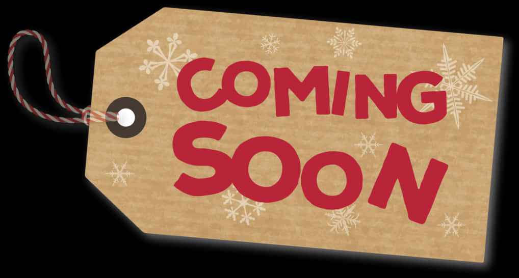 Coming Soon Tag Winter Theme PNG