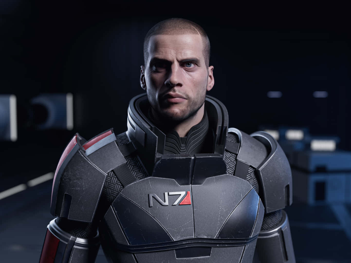 Commander Shepard in Action Wallpaper