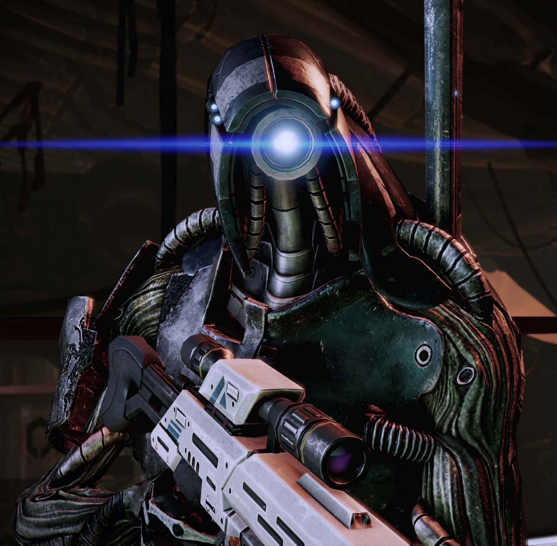 Commandershepard Si Affaccia Su Un Epico Paesaggio Spaziale In Mass Effect.
