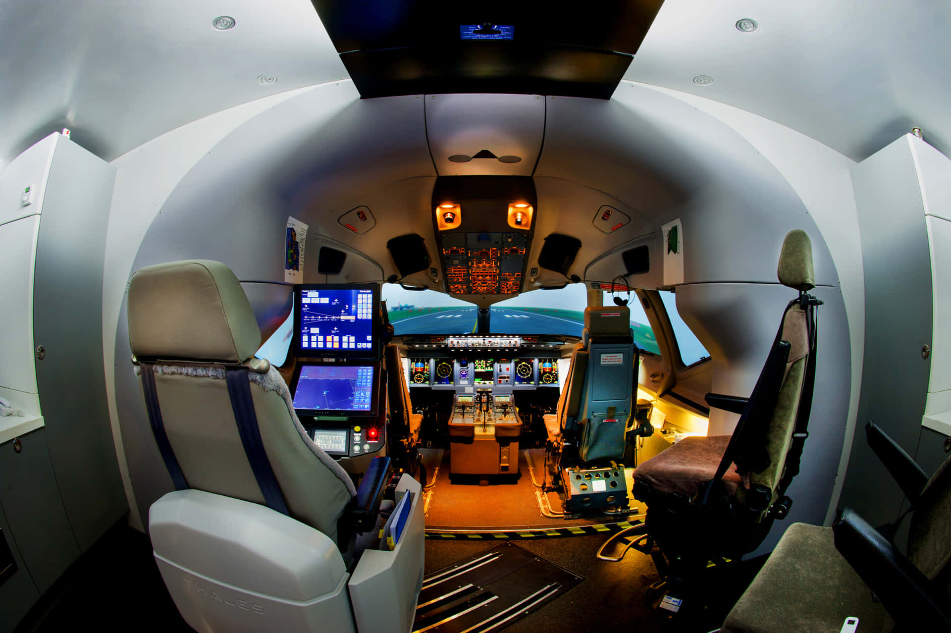Commercial Airplane Cockpit View Wallpaper