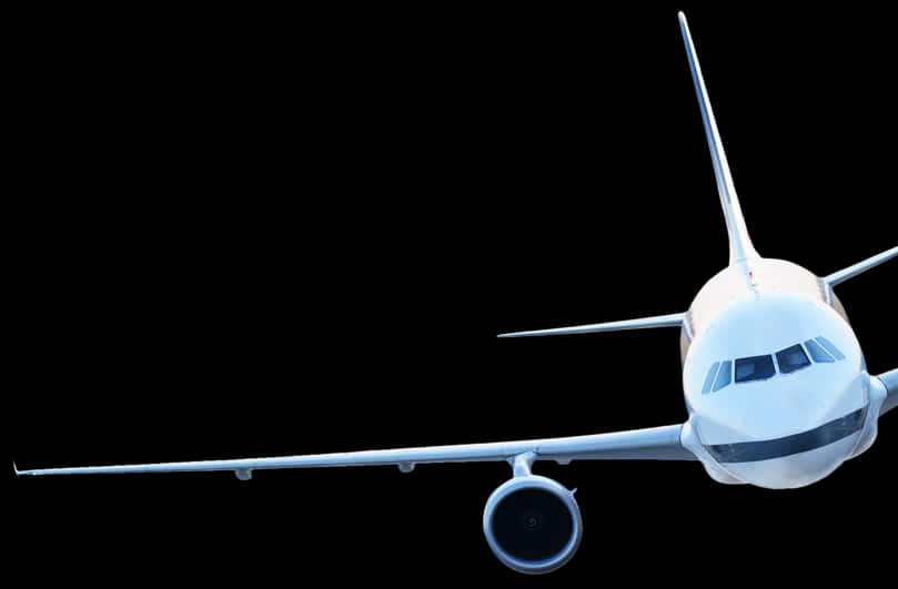 Commercial Airplane Front View Isolated PNG
