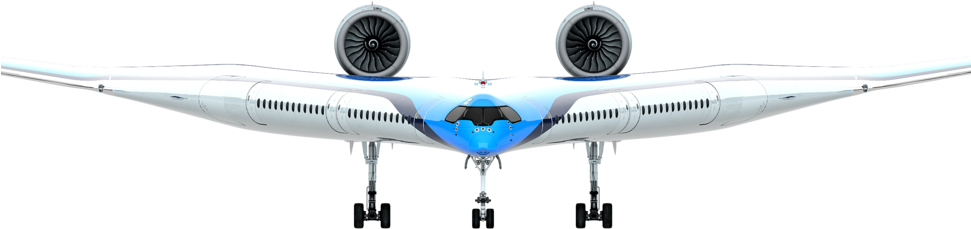 Commercial Airplane Front View PNG