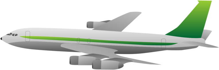 Commercial Airplane Illustration PNG