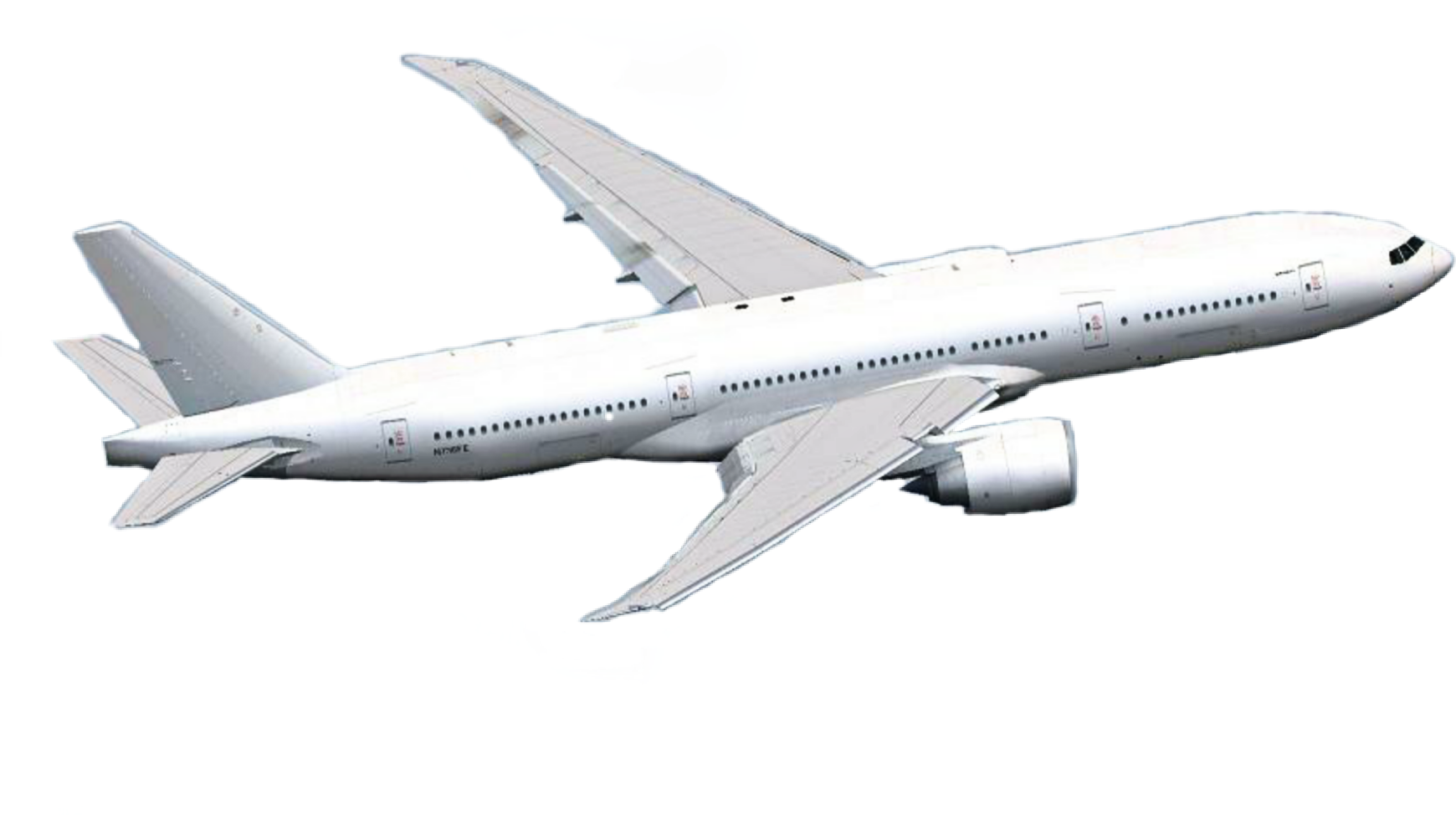 Commercial Airplane Isolated PNG