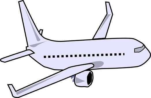 Commercial Airplane Silhouette PNG