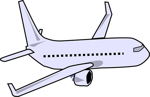 Commercial Airplane Vector Illustration PNG