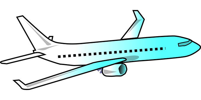 Commercial Airplane Vector Illustration PNG