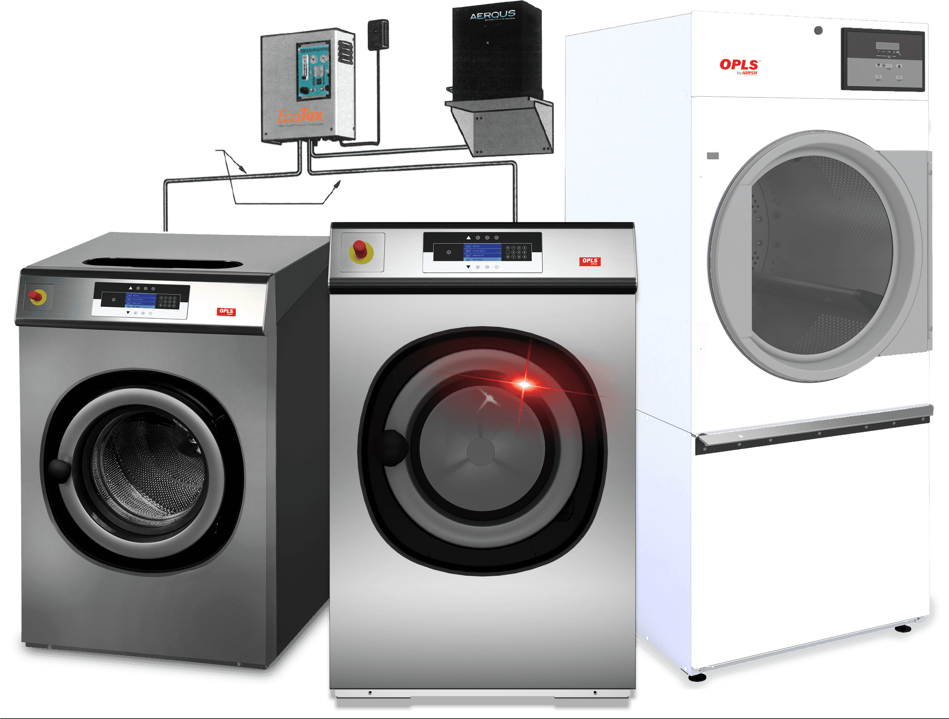 Commercial Laundry Equipment Array PNG