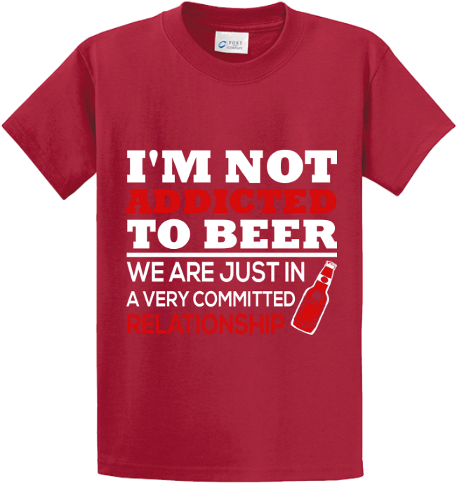 Committed Relationship Beer Tshirt PNG