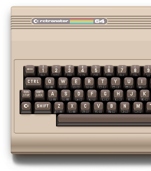 Commodore64 Keyboard Retro PNG