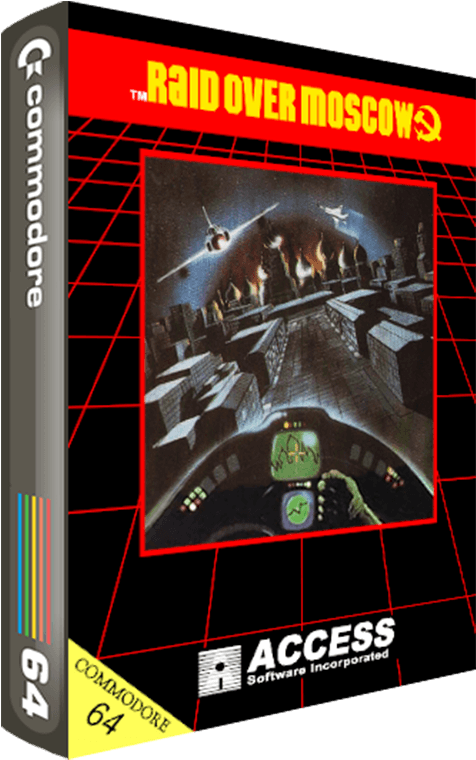 Commodore64 Raid Over Moscow Game Cover PNG