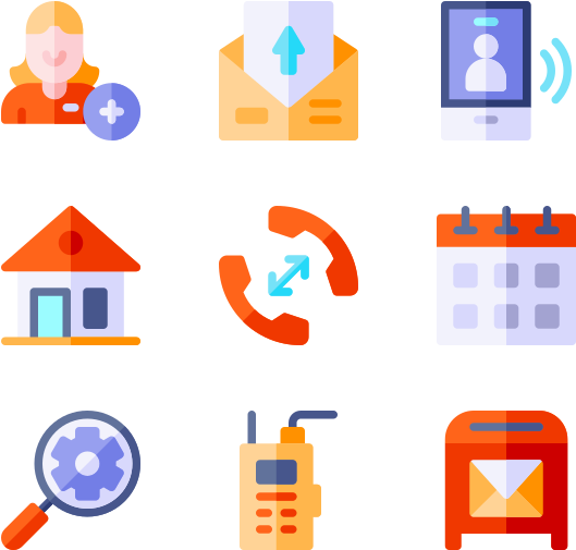 Communicationand Organization Icons PNG