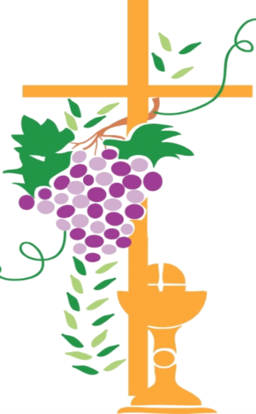 Communion Symbols Cross Grapes Chalice PNG