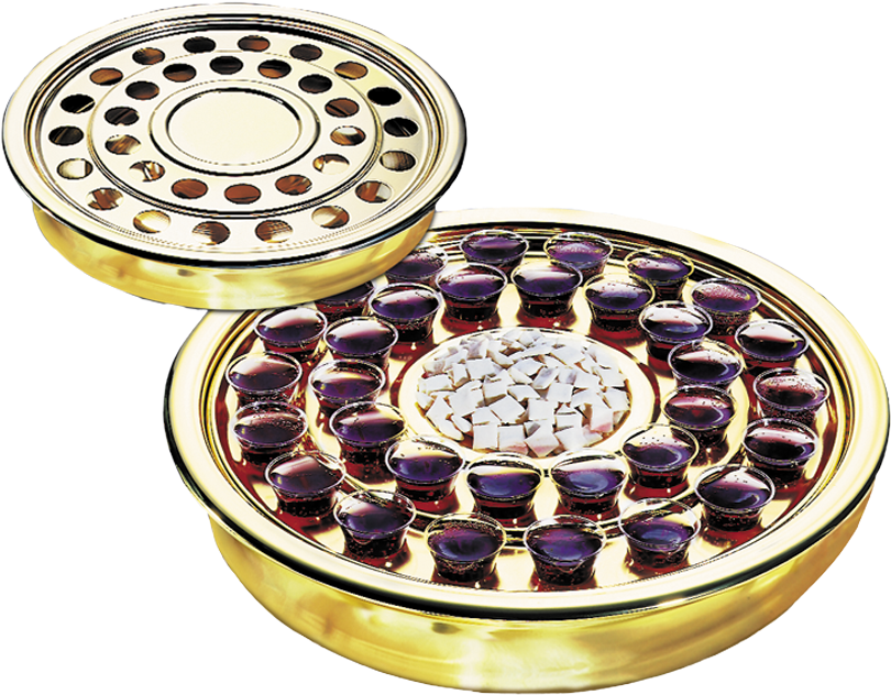 Communion Wafersand Wine Cups PNG