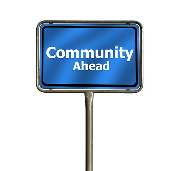 Community Ahead Sign PNG