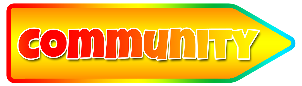 Community Arrow Sign Graphic PNG
