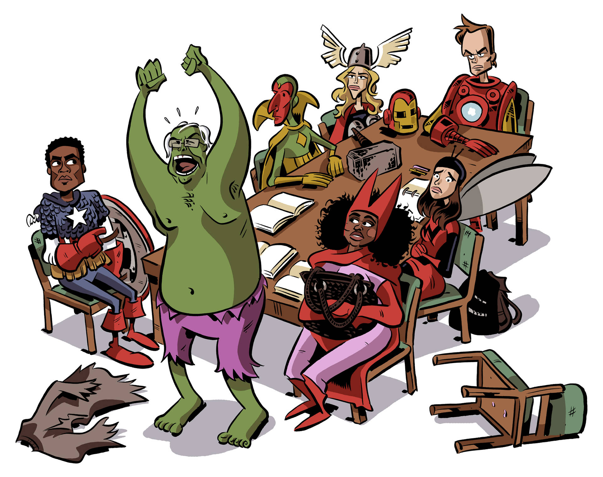Community Avengers Homage Background