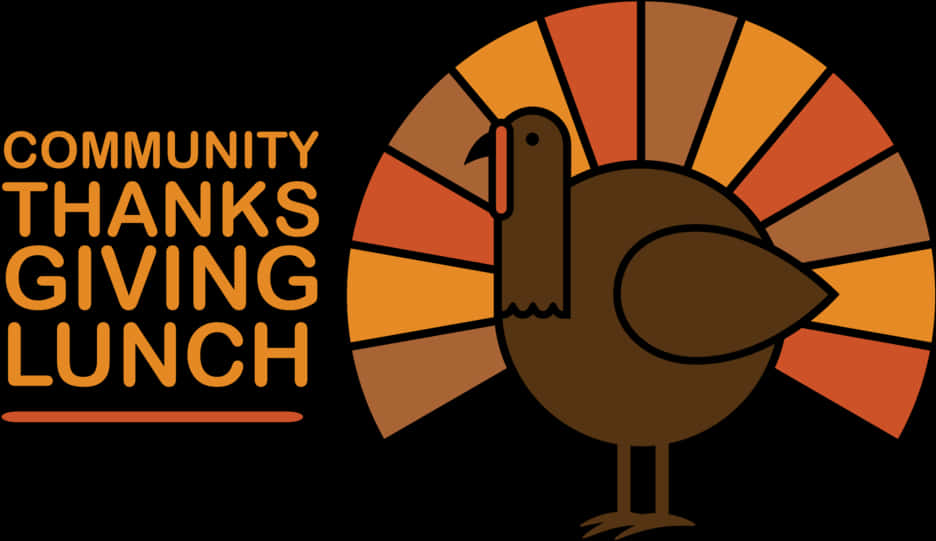 Community Thanksgiving Lunch Turkey Graphic PNG