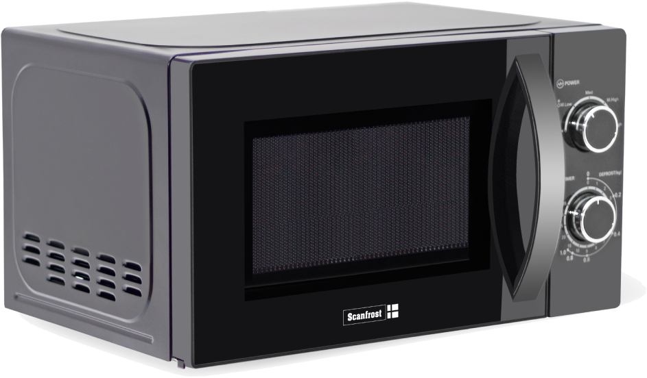 Compact Black Microwave Oven PNG