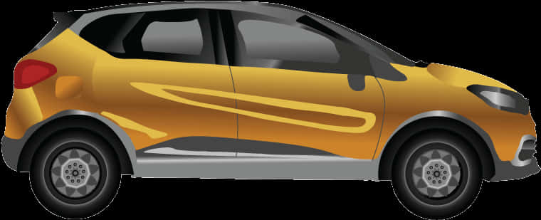 Compact Crossover Car Vector PNG