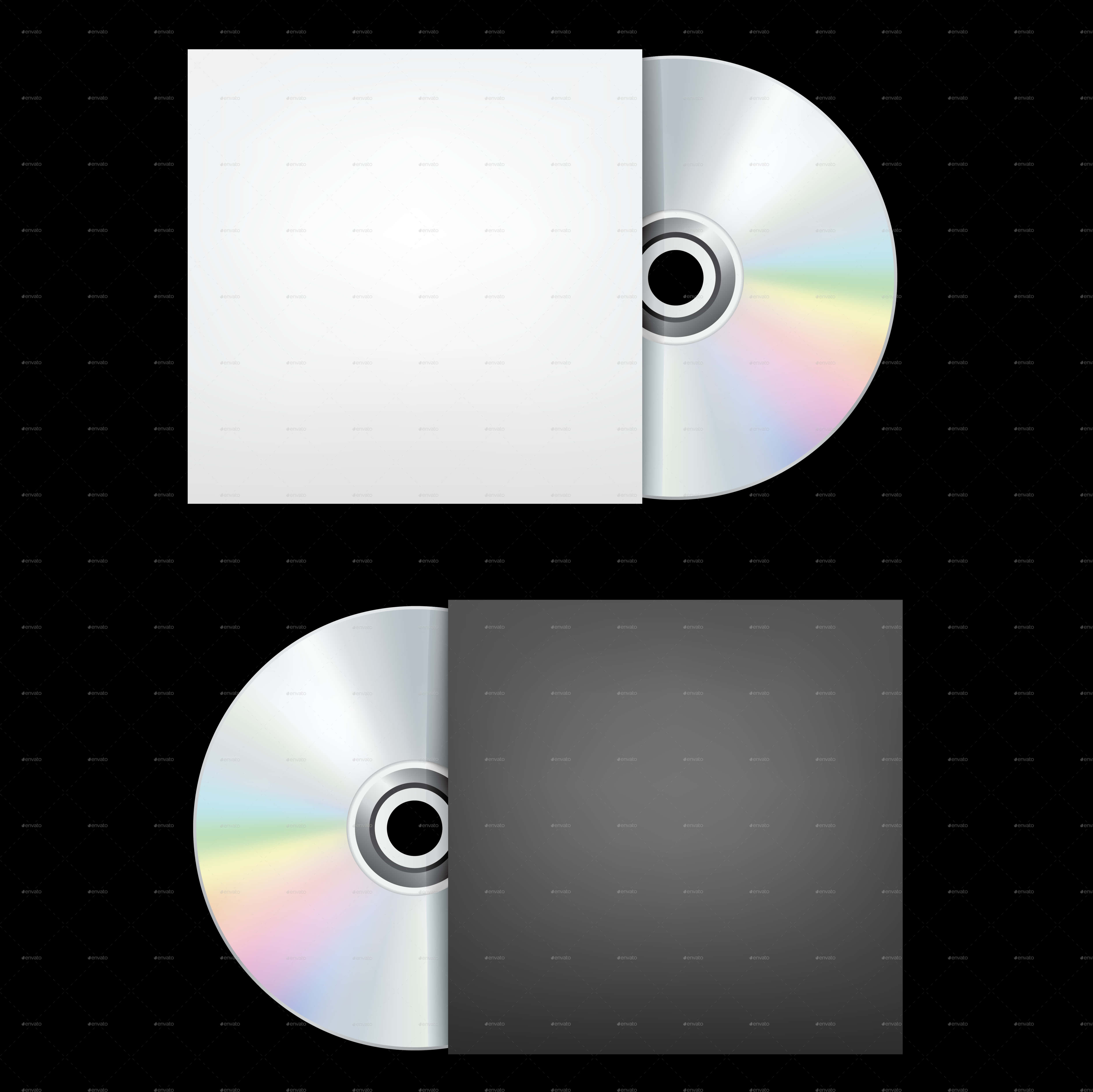 Compact Discand Cover Mockup PNG