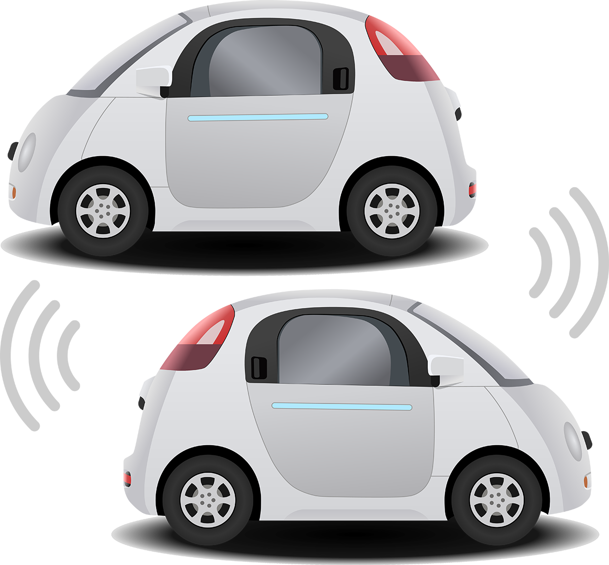 Compact Electric Car Sensor Technology PNG