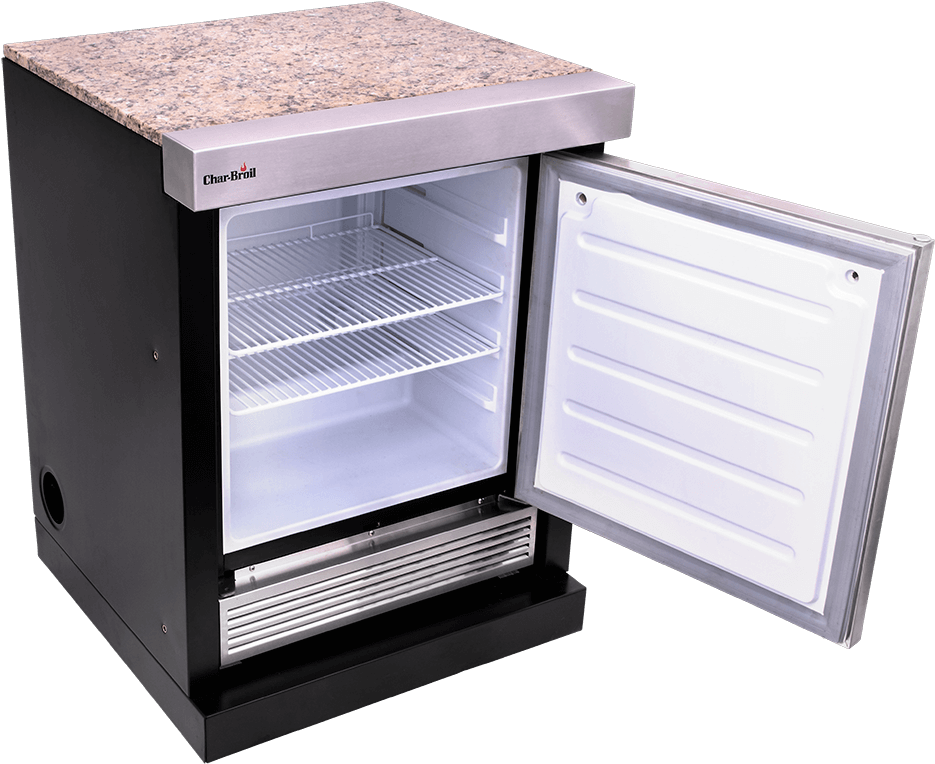 Compact Outdoor Refrigerator Granite Top PNG