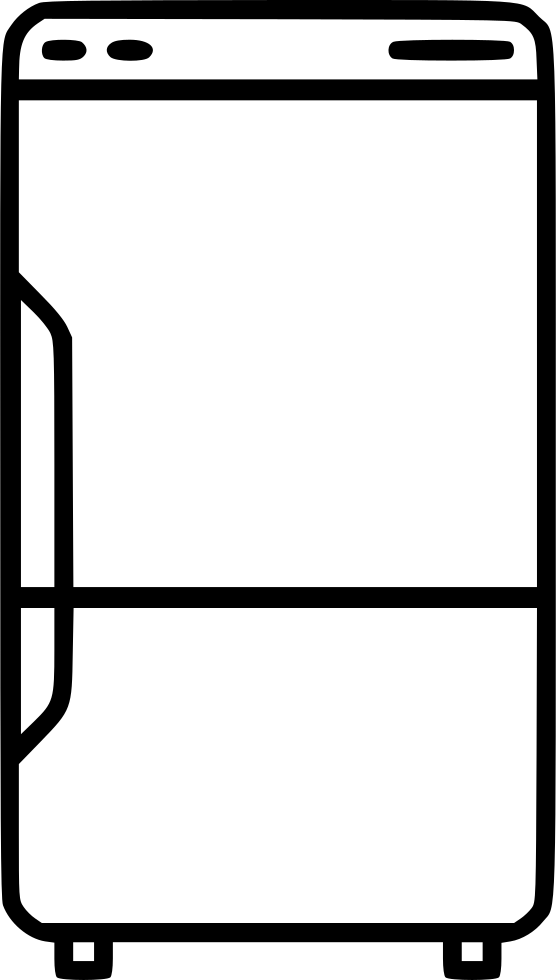Compact Refrigerator Outline PNG