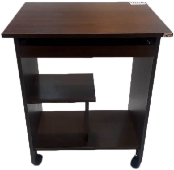 Compact Wooden Computer Desk PNG