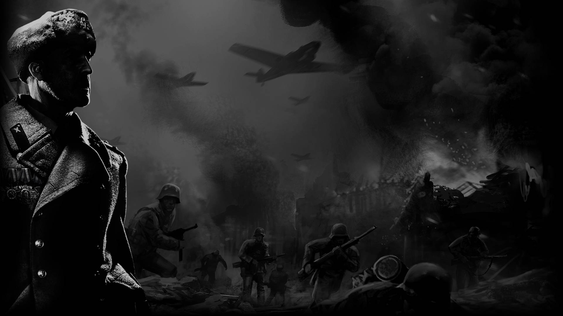 Selskabet af helte 2 mørke soldater Wallpaper