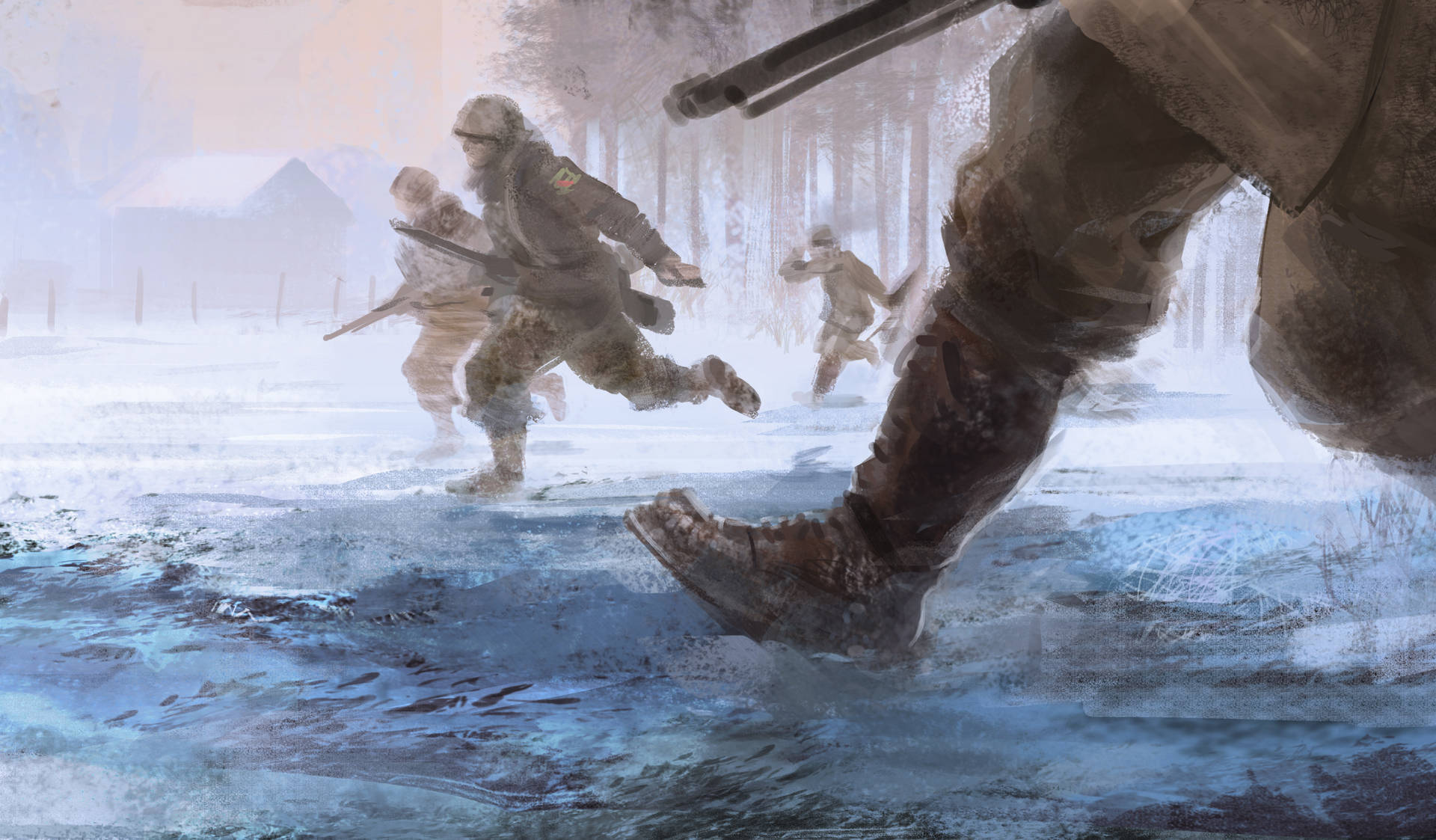 Company Of Heroes 2 Running On Ice Wallpaper