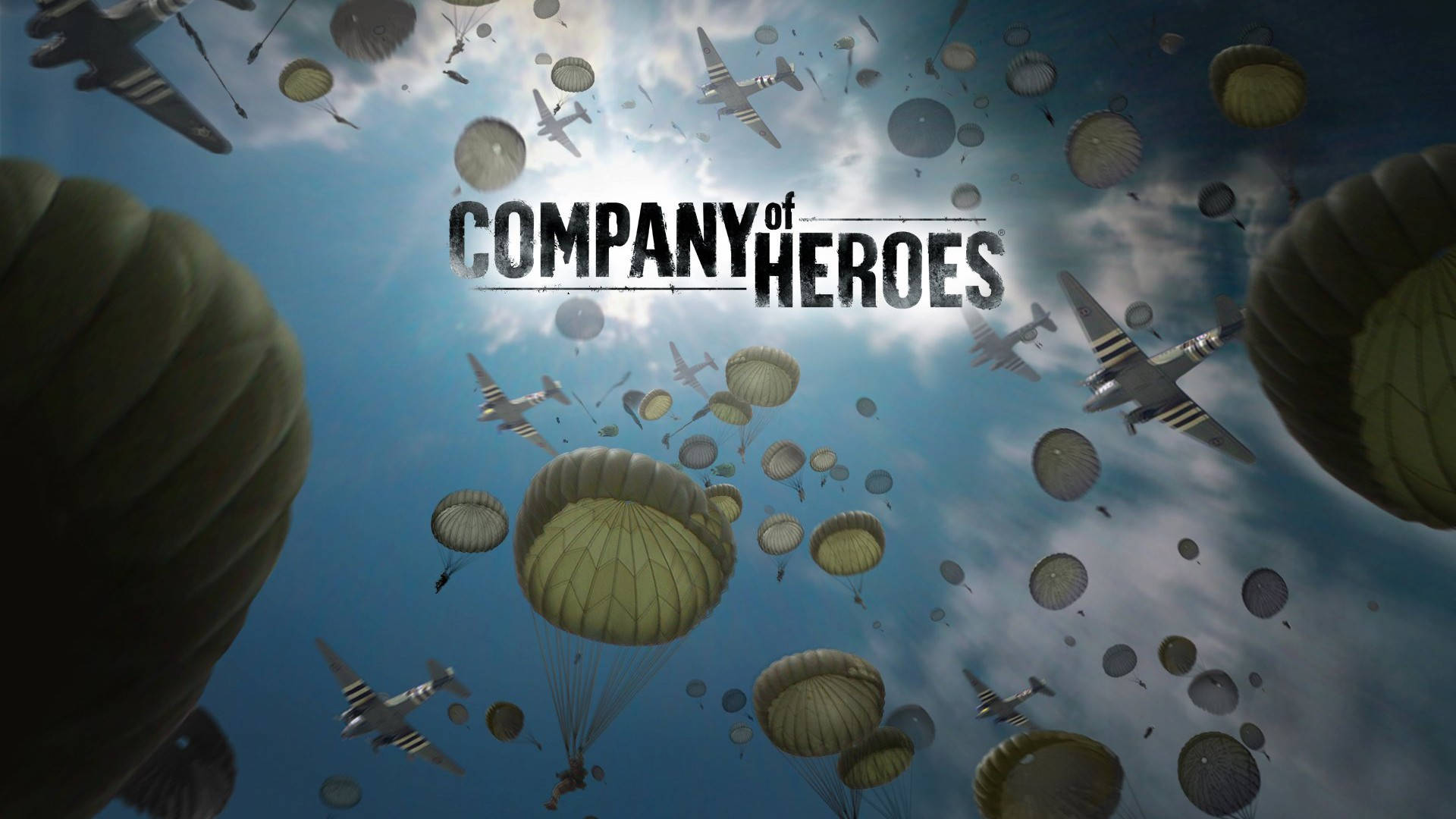 Companyof Heroes Fallschirme Und Flugzeuge Wallpaper