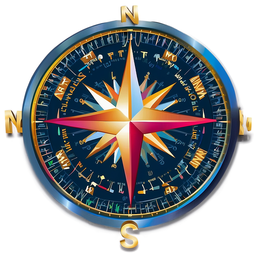 Download Compass Engraving Style Png Qwd | Wallpapers.com