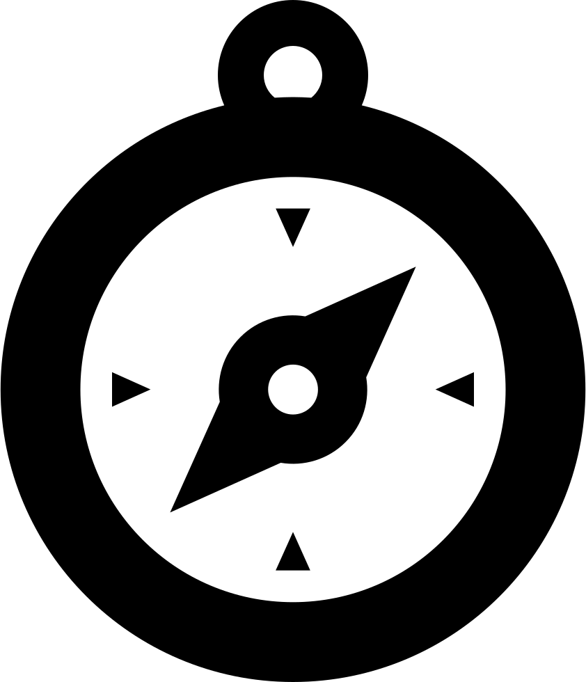 Compass Icon Blackand White PNG