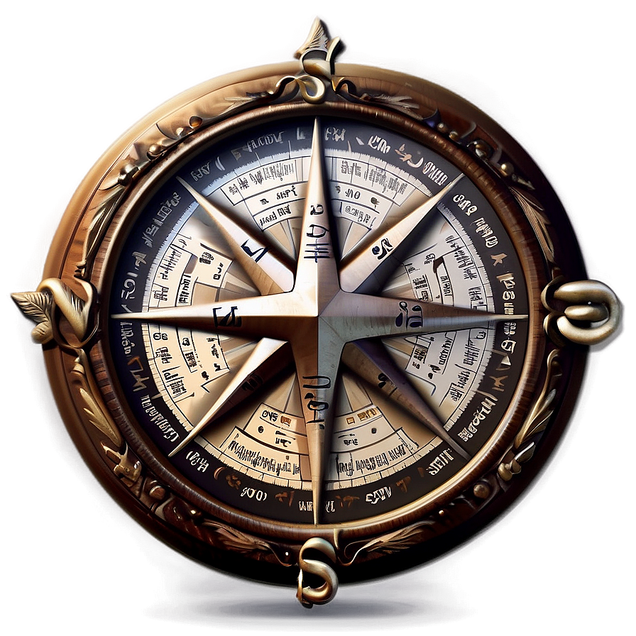 Compass Rose For Orienteering Png 05252024 PNG