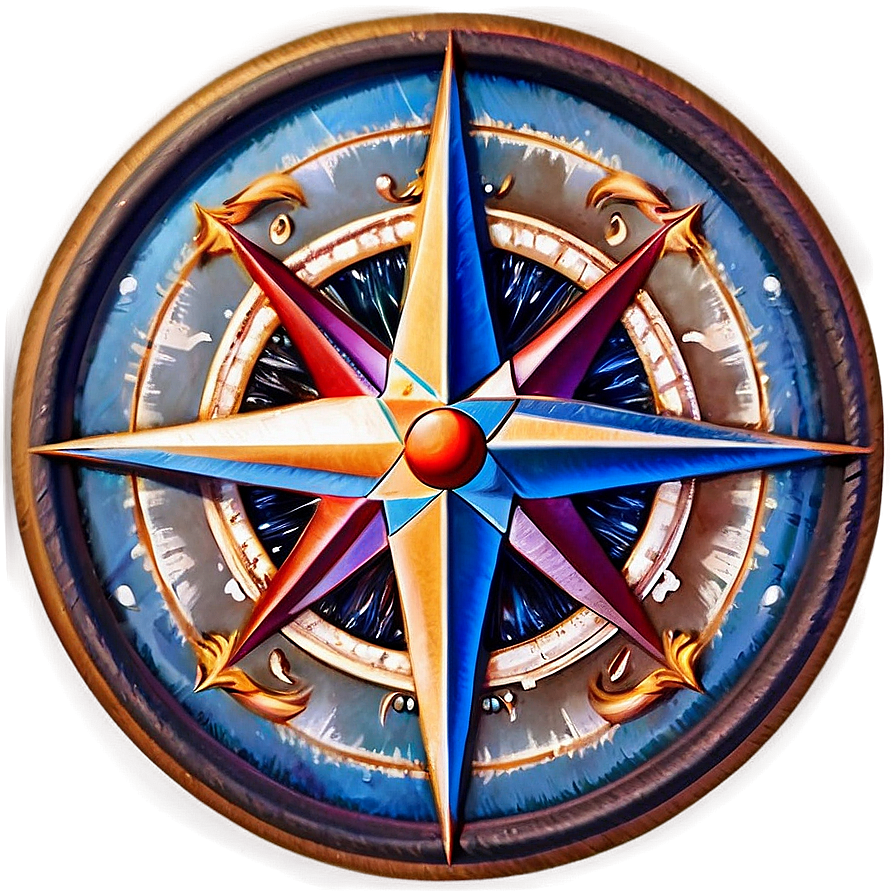 Compass Rose With A Vintage Twist Png 05252024 PNG