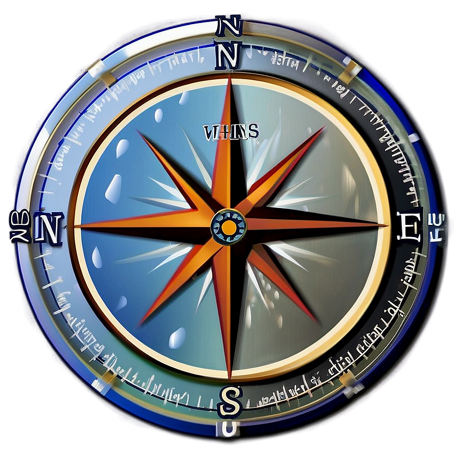 Compass Rose With Longitude Lines Png Phe81 PNG