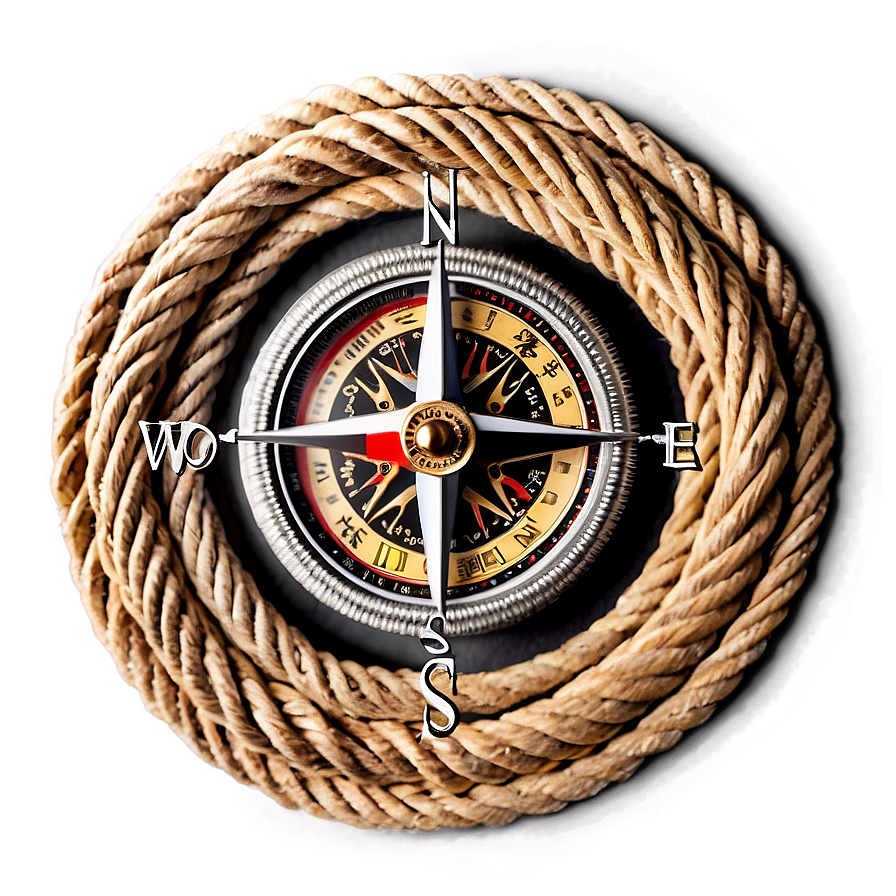 Compass With Rope Border Png Kat PNG
